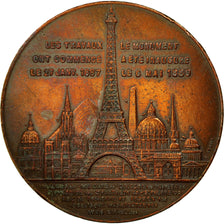 France, Medal, Souvenir de mon Ascension à la Tour Eiffel, 1889, AU(50-53)