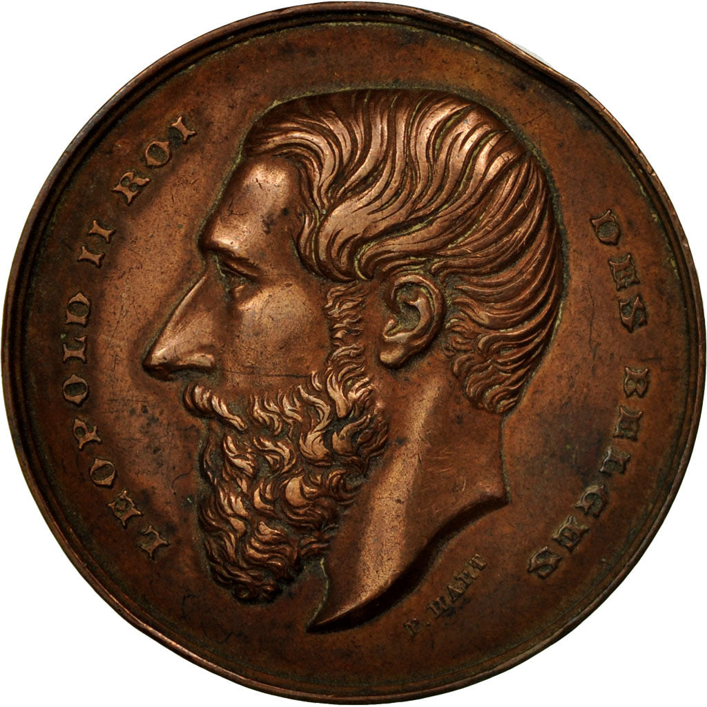 België, Medaille, Leopold II, Compagnie d'Assurances contre l'Incendie, 1868