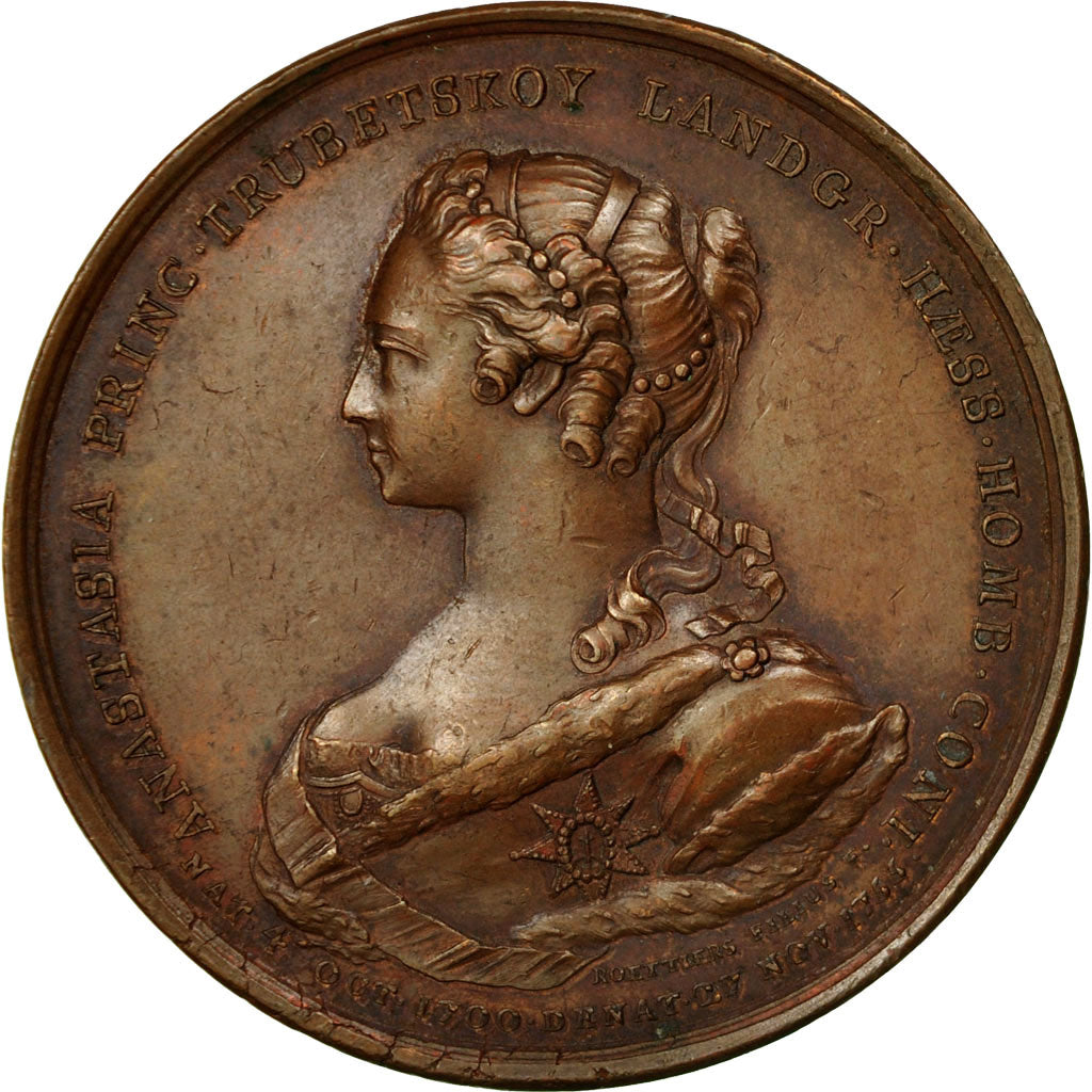 Duitsland, Medaille, Anastasia Trubetskoi, Hessen-Homburg, Moldawien, 1700-1755