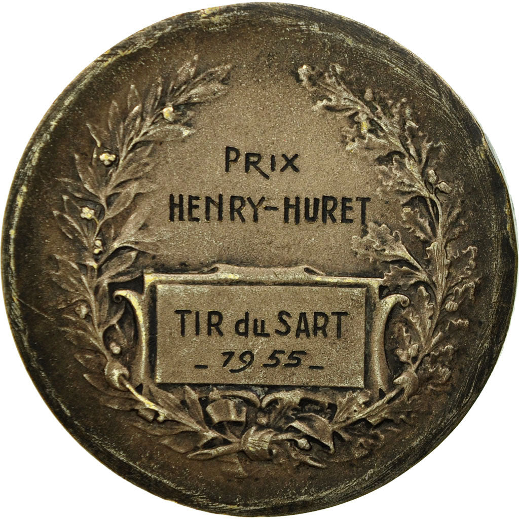 Frankrijk, Medaille, Tir du SART, Prix Henry-Huret, 1955, ZF, Silvered bronze