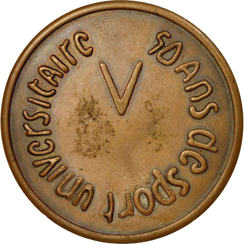 Frankreich, Medaille, 50 Ans des Sports Universitaires, 1977, SS+, Bronze