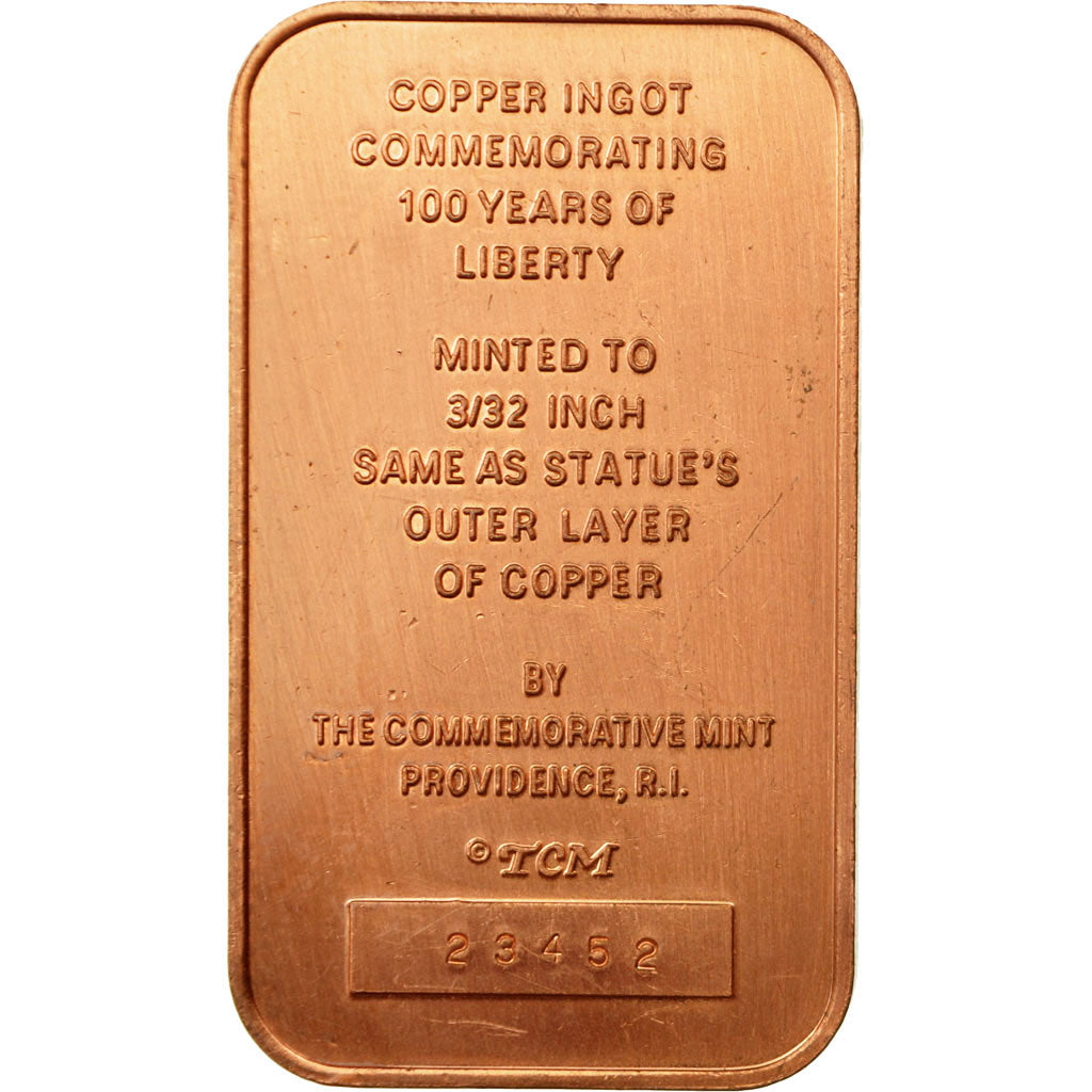United States, Medal, Lingot pour le Centenaire de la Statue de la Liberté