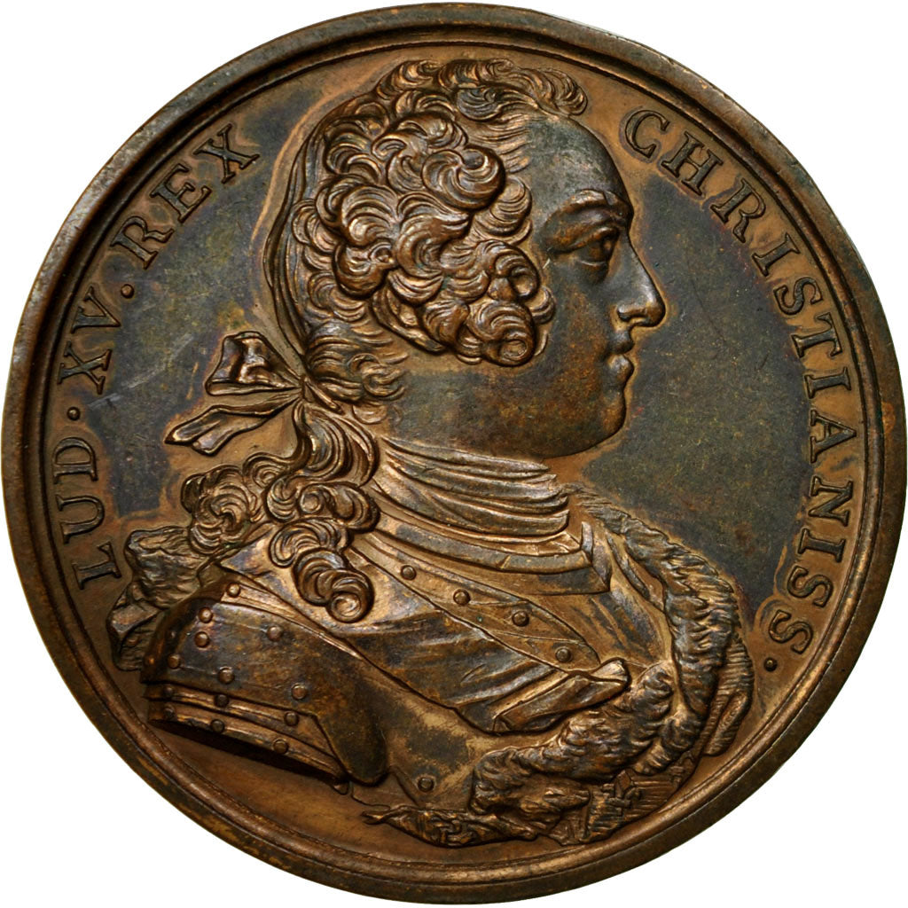 France, Médaille, Louis XV, La Chasse du Roi, Refrappe, SPL, Bronze