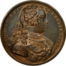 France, Médaille, Louis XV, La Chasse du Roi, Refrappe, SPL, Bronze