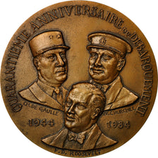 France, Medal, 40ème Anniversaire du Débarquement, 1987, Tschudin, MS(60-62)