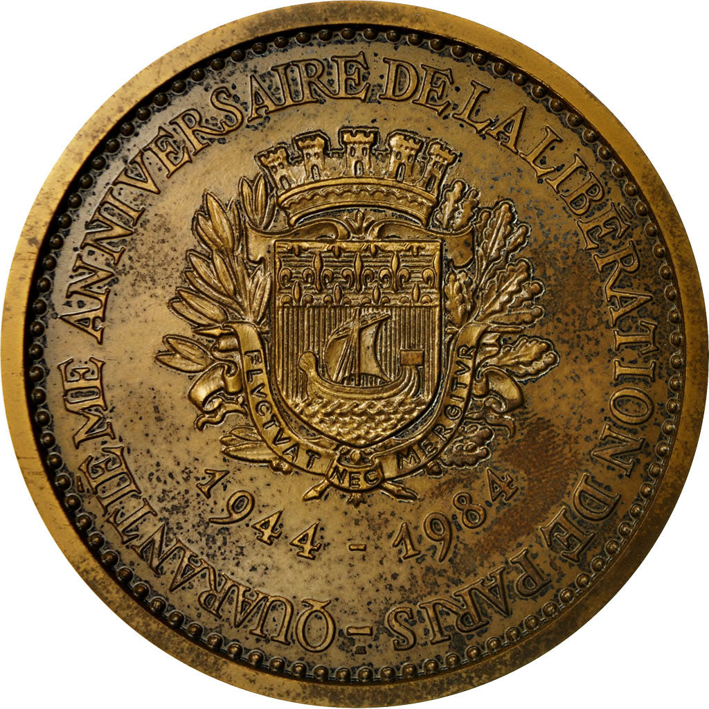 France, Médaille, 40ème Anniversaire de la Libération de Paris, De Gaulle