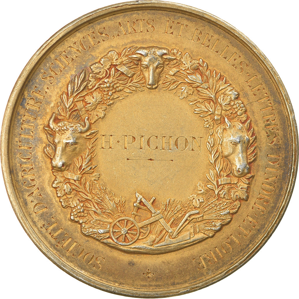 France, Médaille, Olivier de Serres, Société d'Agriculture d'Indre et Loire