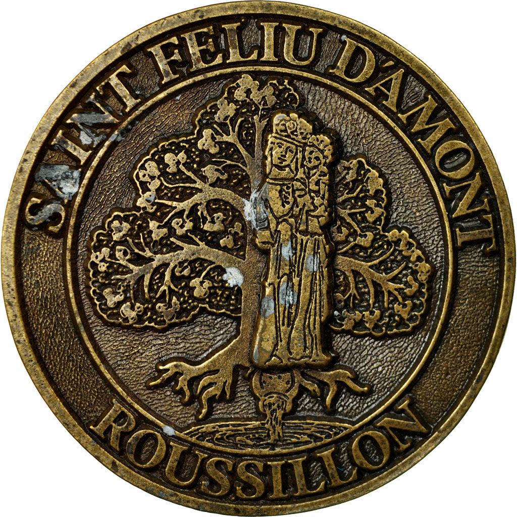 France, Medal, Saint Feliu d'Amont, Roussillon, 1991, EF(40-45), Base Metal