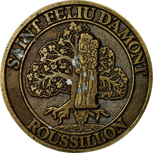 France, Medal, Saint Feliu d'Amont, Roussillon, 1991, EF(40-45), Base Metal