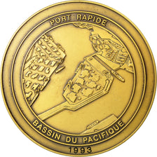 France, Medal, Port Autonome du Havre, Porte de l'Europe, 1993, Pichard, MS(63)