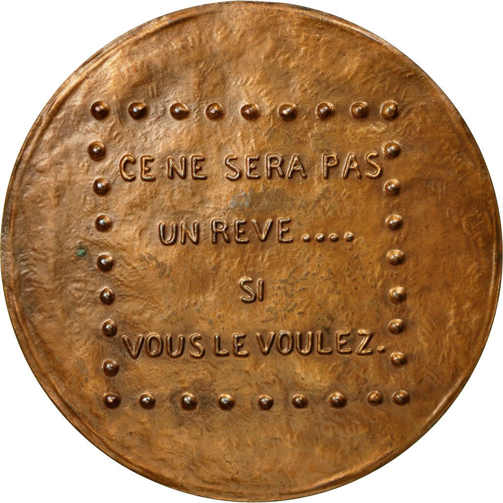 France, Medal, Léon Blum, 1984, Lay, AU(55-58), Bronze