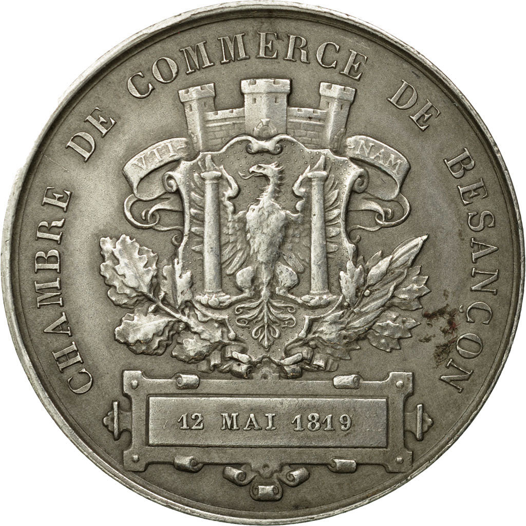 France, Medal, Chambre de Commerce de Besançon, 1819, Chabaud, MS(60-62)