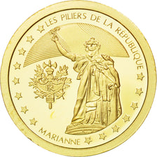 France, Medal, Les piliers de la République, Marianne, 2012, MS(65-70), Gold