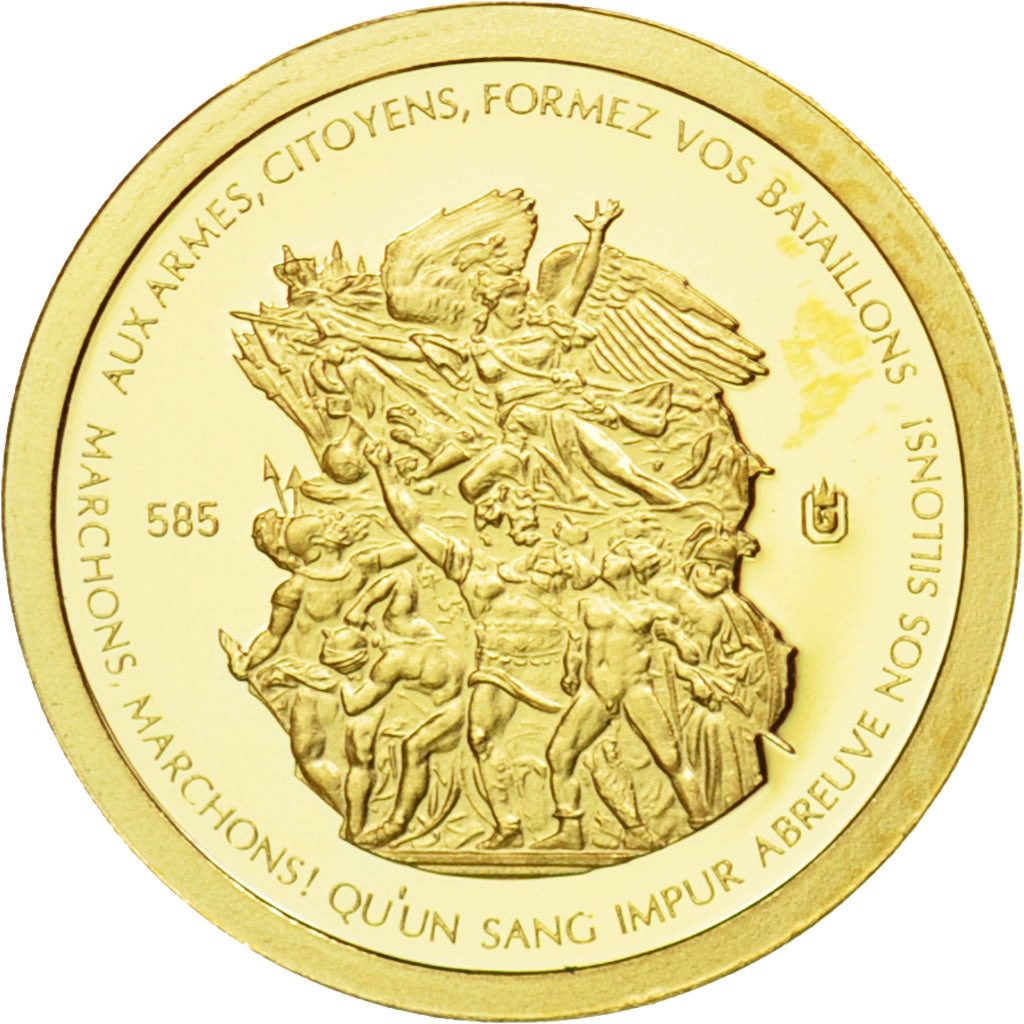 France, Medal, Les piliers de la République, Marianne, 2012, MS(65-70), Gold
