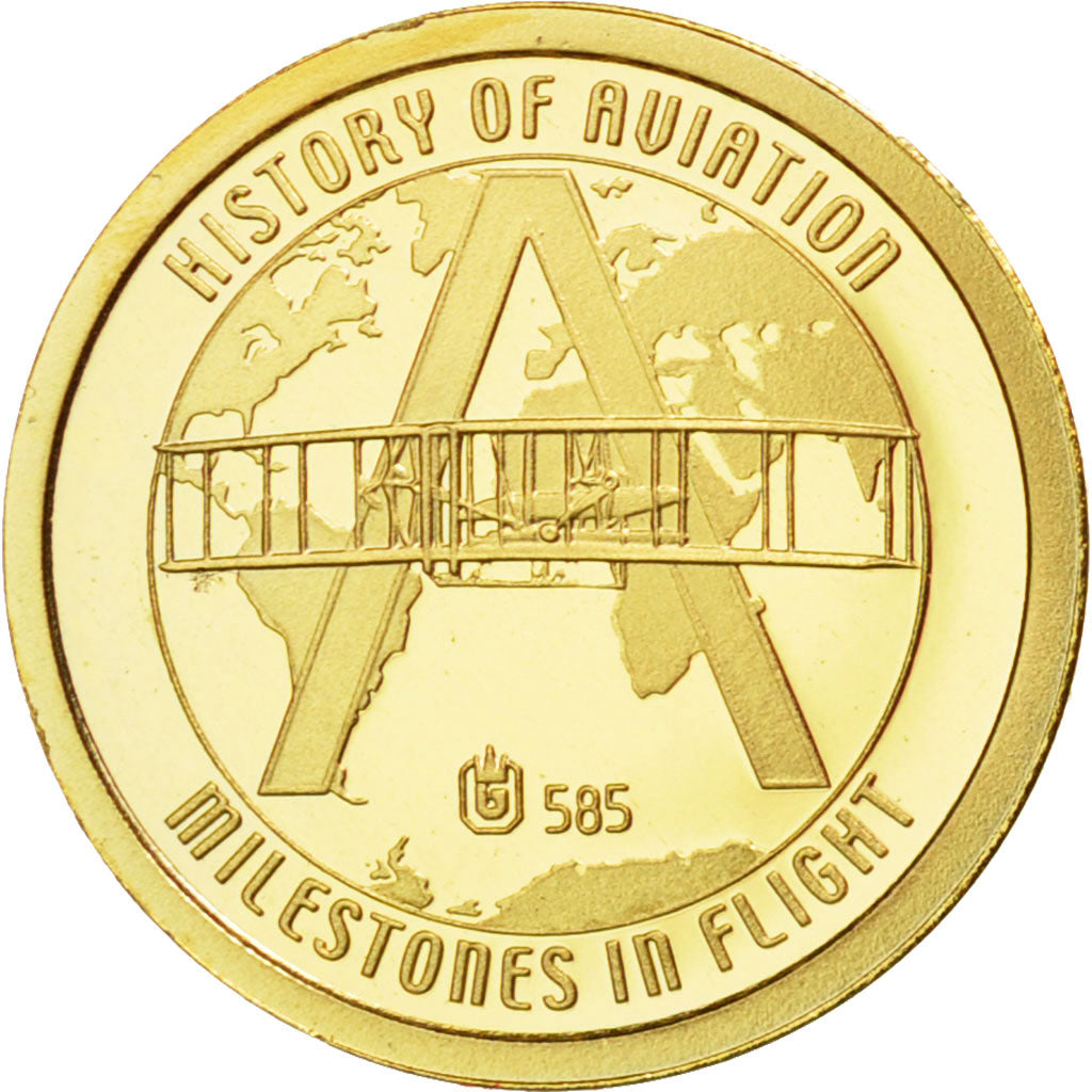 France, Medal, Histoire de l'Aviation, Le Concorde, 2010, MS(65-70), Gold