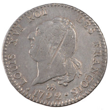 FRANCE, 30 sols françois, 30 Sols, 1792, Paris, KM #606.1, VF(30-35), Silver, G.
