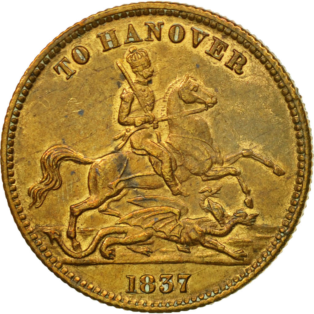 United Kingdom , Token, Game, Victoria Régina to Hanover, 1837, AU(50-53)