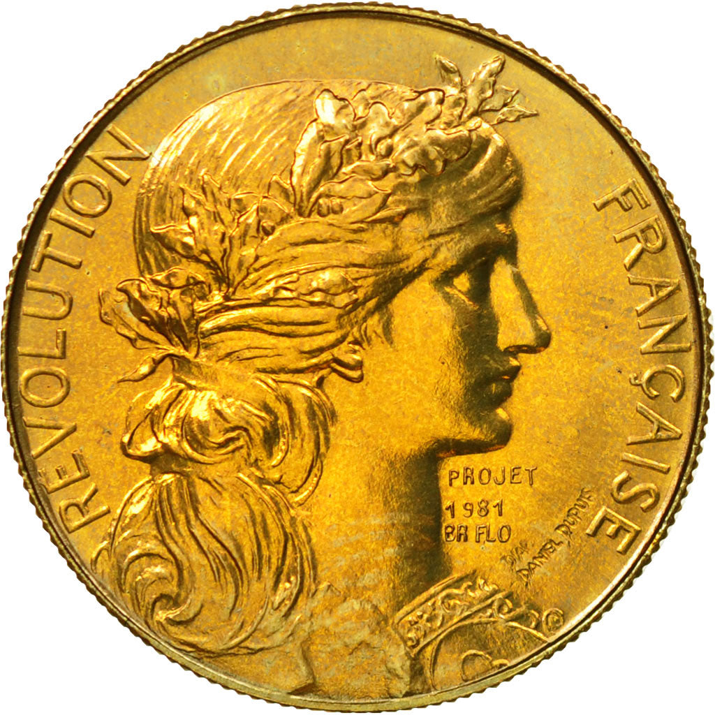 France, Medal, Révolution Française, Au Nom de la  République, 1989