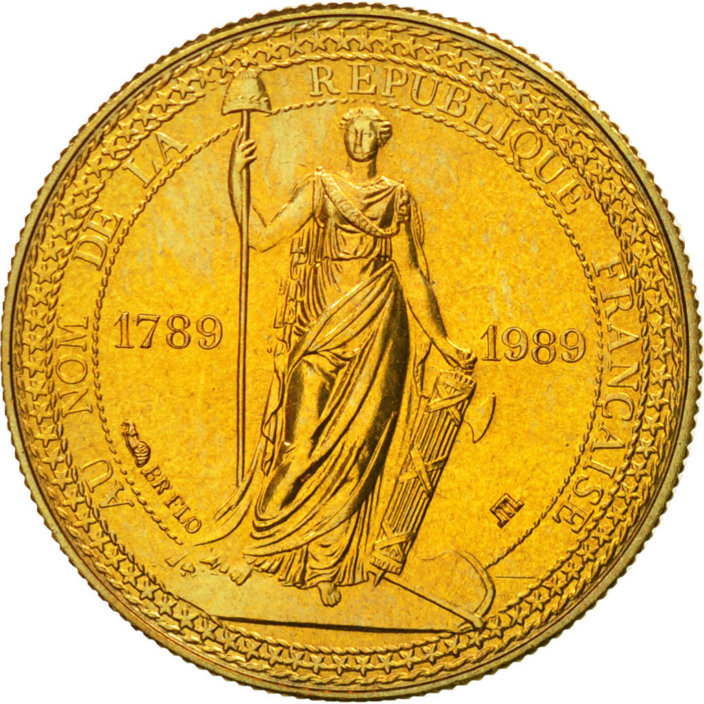 France, Medal, Révolution Française, Au Nom de la  République, 1989