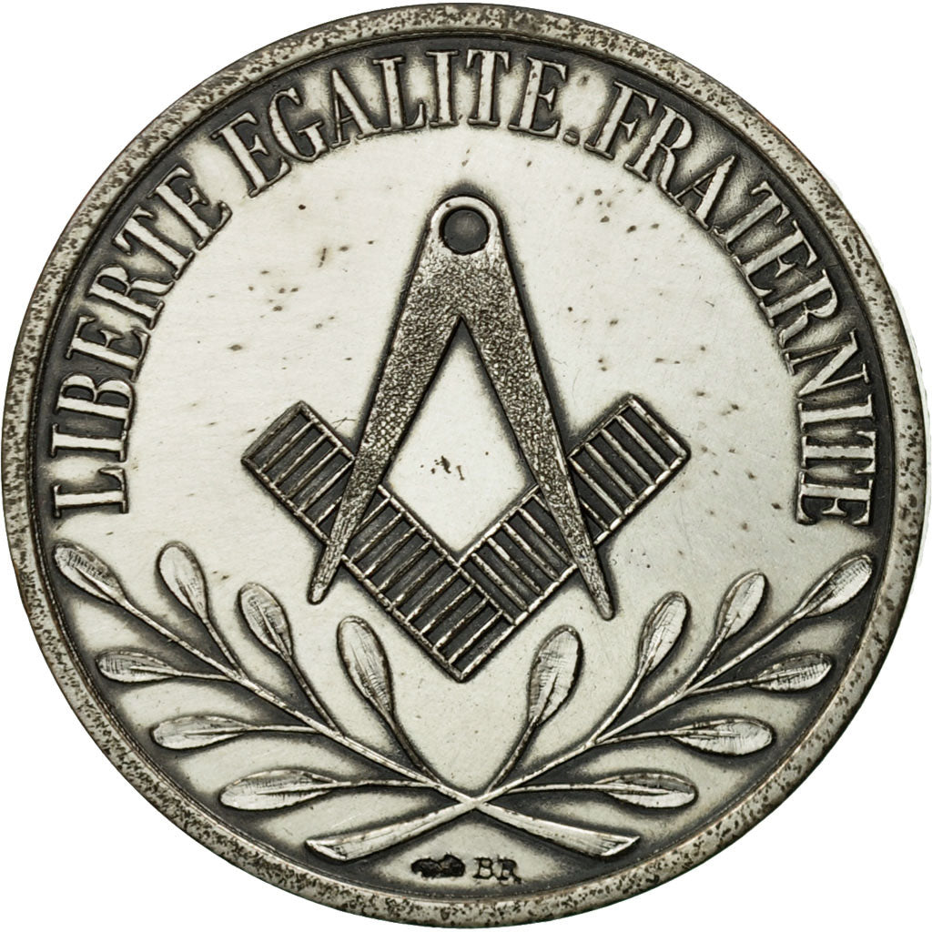 Francia, Token, Masonic, Loge Thémis, Orient de Caen, Restrike, SPL-, Bronzo