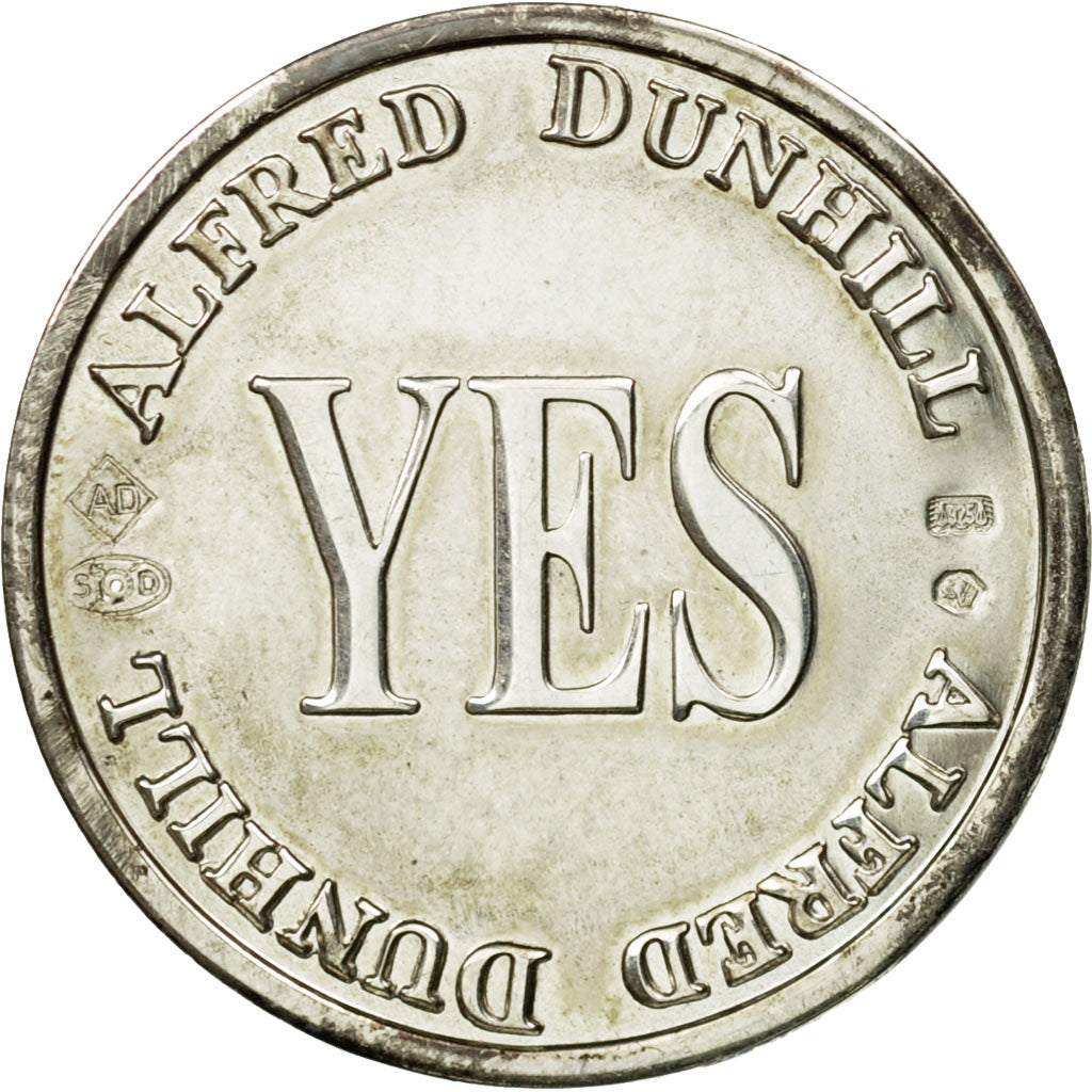 United Kingdom , Token, Alfred Dunhill, YES-NO, AU(55-58), Silver