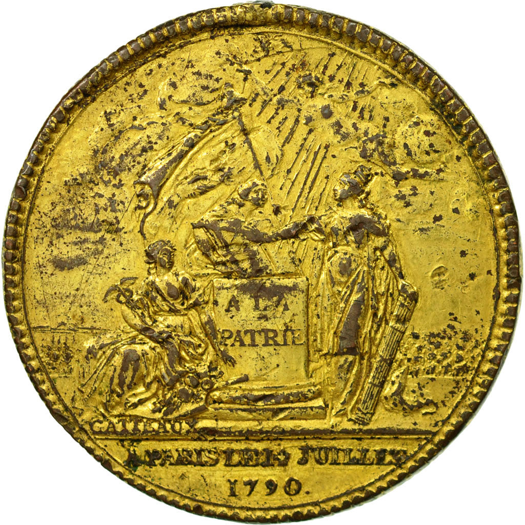 France, Medal, Constitution, Confédération des François, Paris, 1790