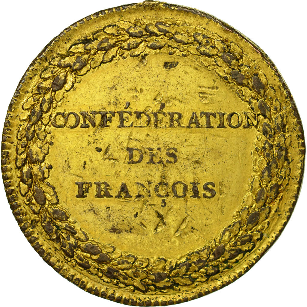 France, Medal, Constitution, Confédération des François, Paris, 1790