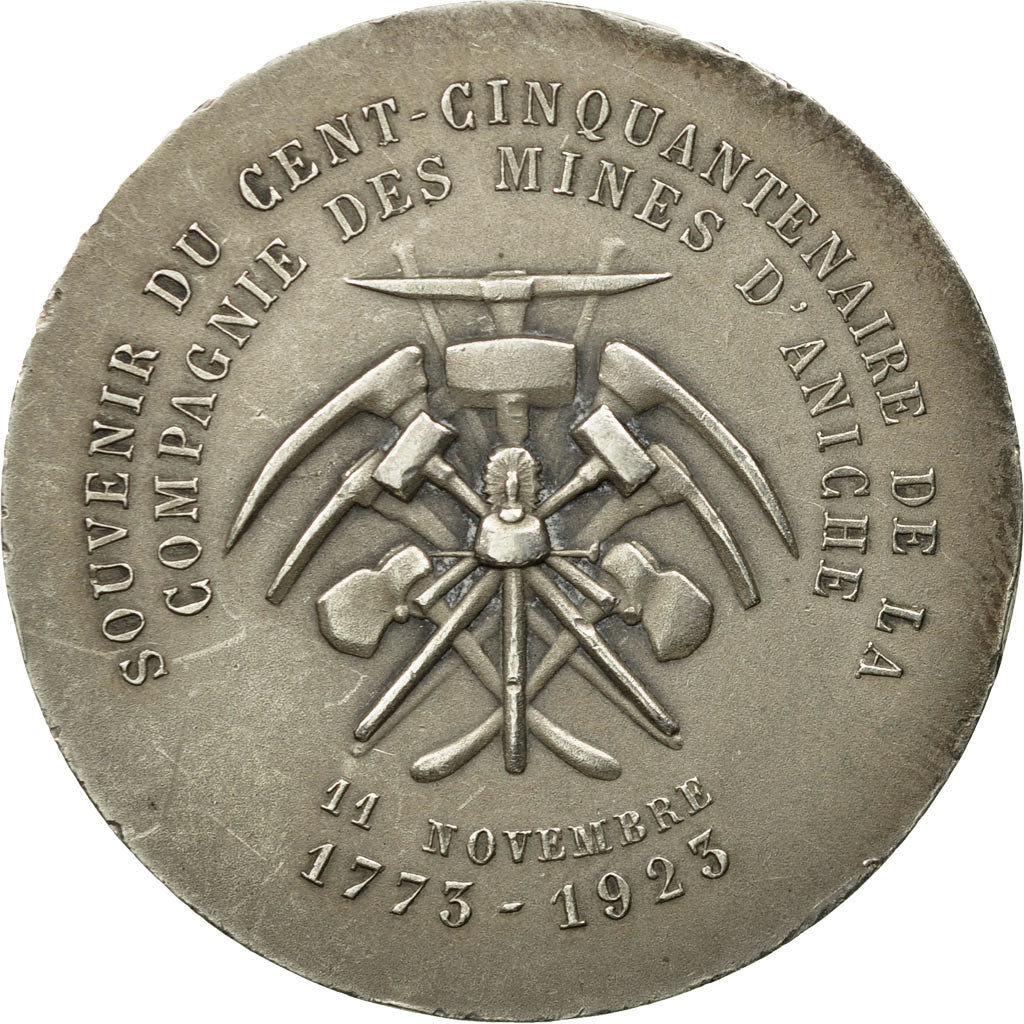 France, Médaille, Compagnie des Mines d'Aniche, 1923, Dupuis.D, SUP, Argent