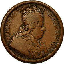 Vatican, Medal, Clément XI, 1714, Hamerani, VF(30-35), Bronze