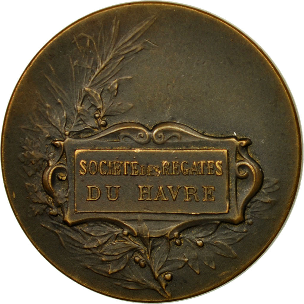 France, Medal, Société des Régates du Havre, AU(50-53), Bronze