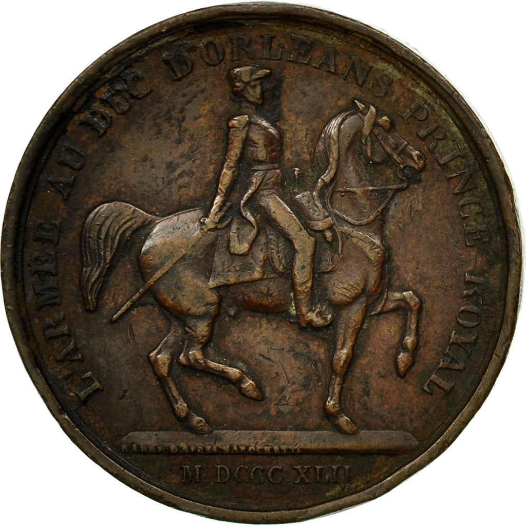 Frankrijk, Medaille, Louis Philippe Ier, l'Armée au Duc d'Orléans, 1842
