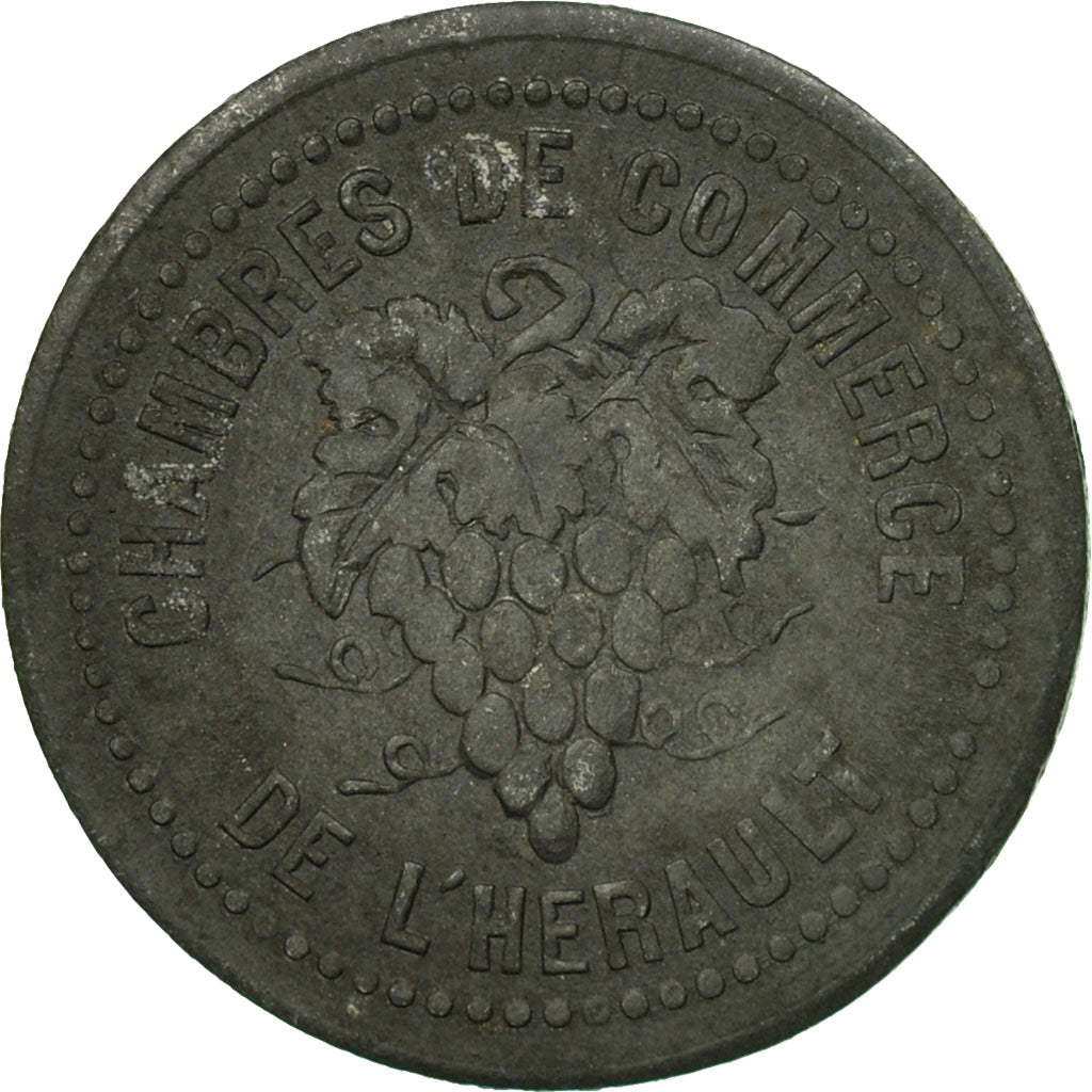France, Jeton, Nécessité, 10 Centimes Chambre du Commerce de l'Hérault, TTB