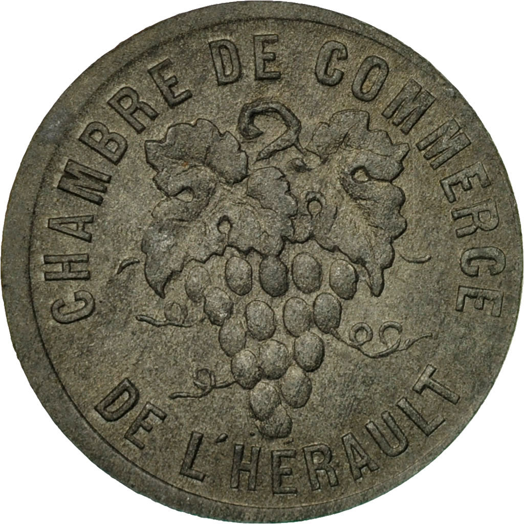 France, Jeton, Nécessité, 5 Centimes Chambre de Commerce de l'Hérault, SUP