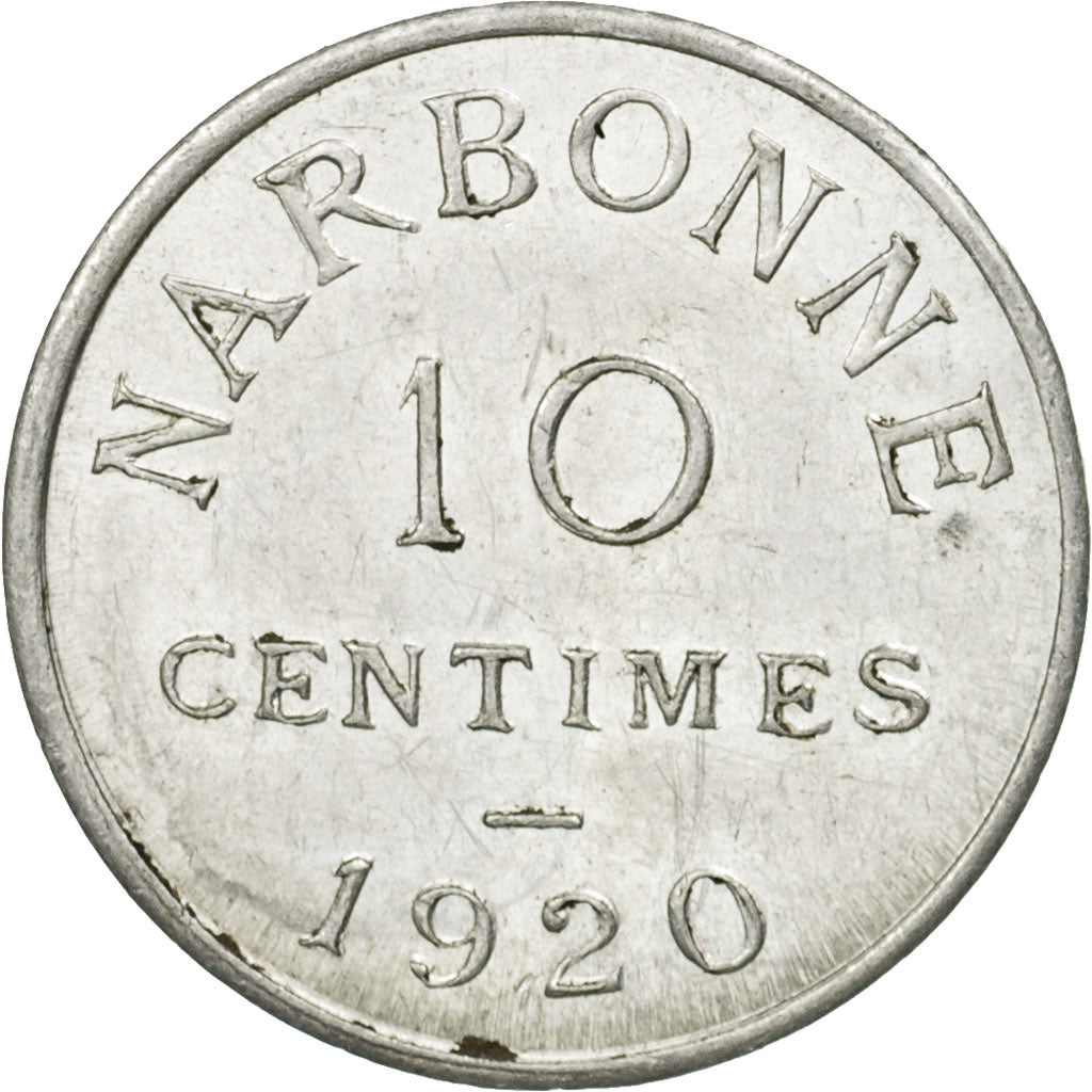 France, Token, Nécessité, 10 Centimes Chambre de Commerce de Narbonne, 1920
