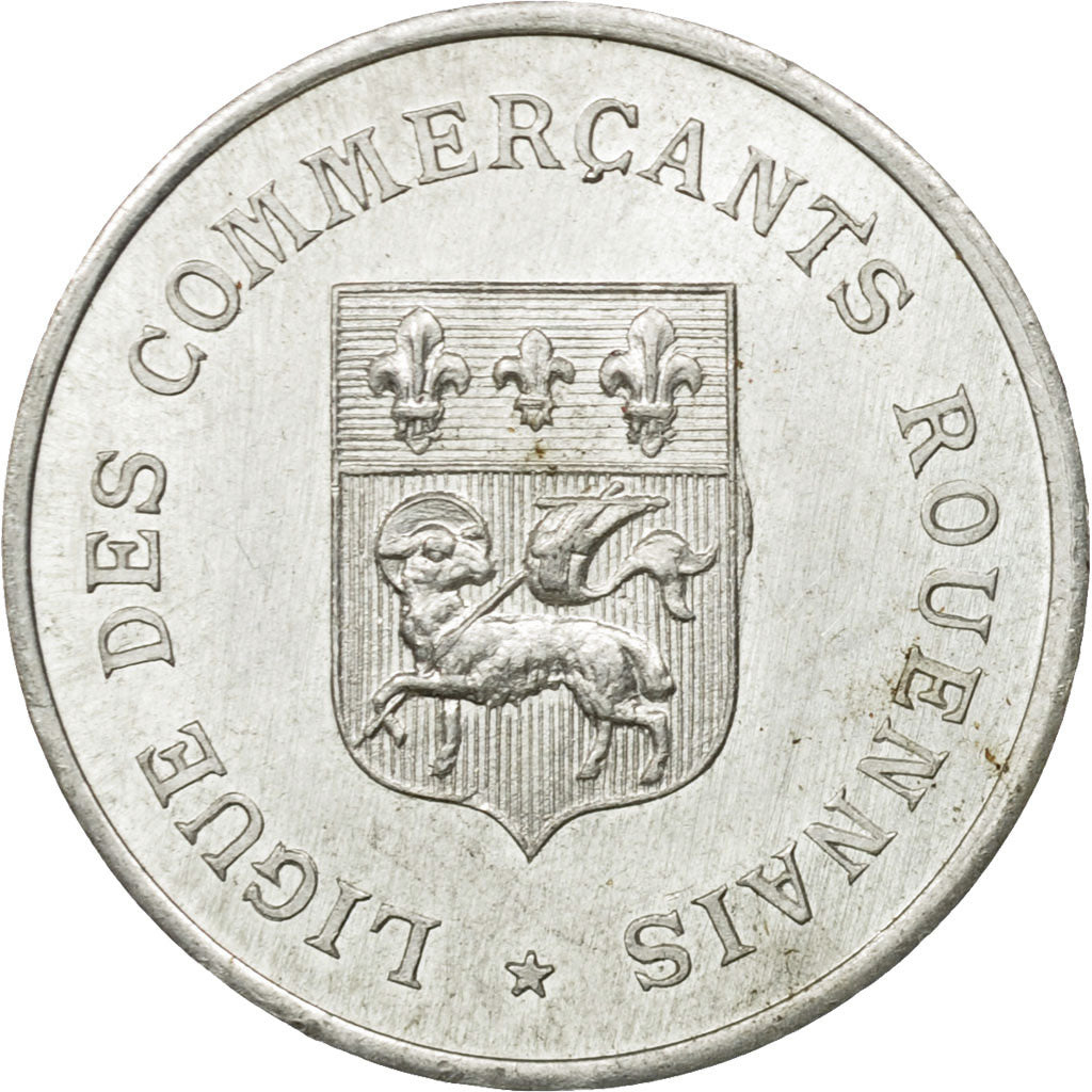 France, Token, Nécessité, 10 Centimes ligue des commerçants rouennais, 1920