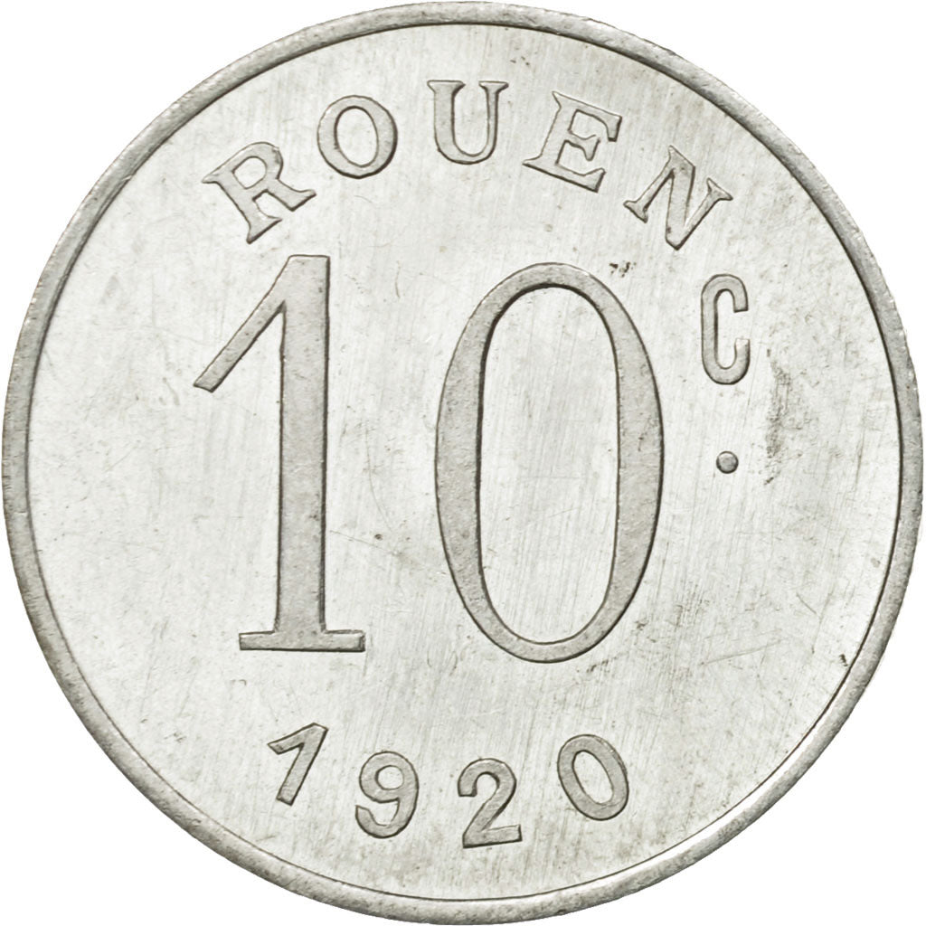 France, Token, Nécessité, 10 Centimes ligue des commerçants rouennais, 1920