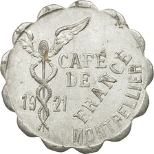 Francia, Token, Nécessité, 10 Centimes, Café de France, Montpellier, 1921