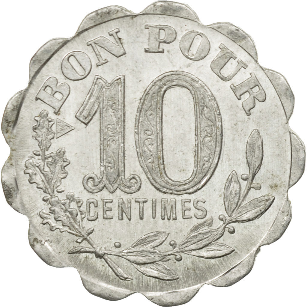 Francia, Token, Nécessité, 10 Centimes, Café de France, Montpellier, 1921