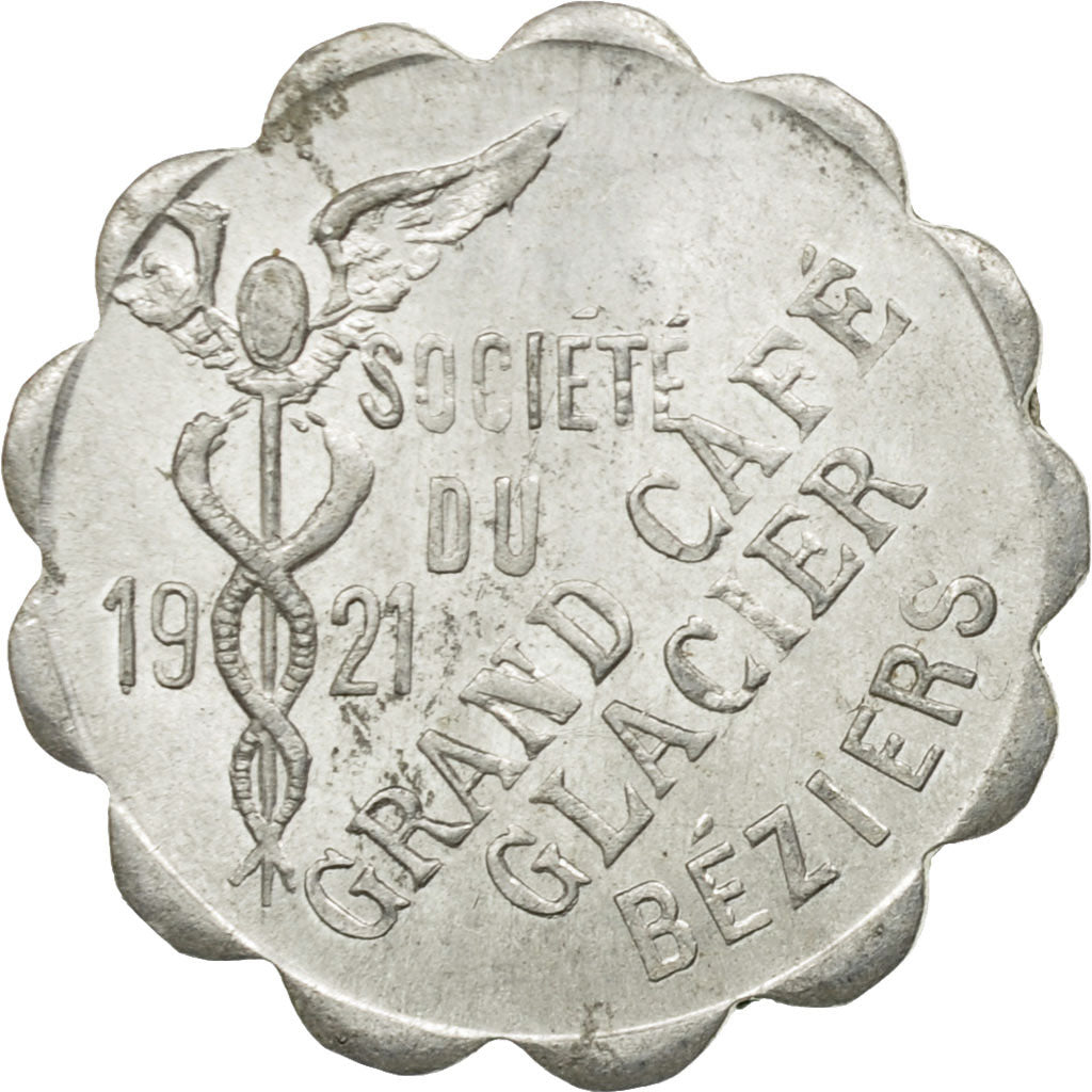 France, Jeton, Nécessité, 10 Centimes, Société du Grand Café Glacier