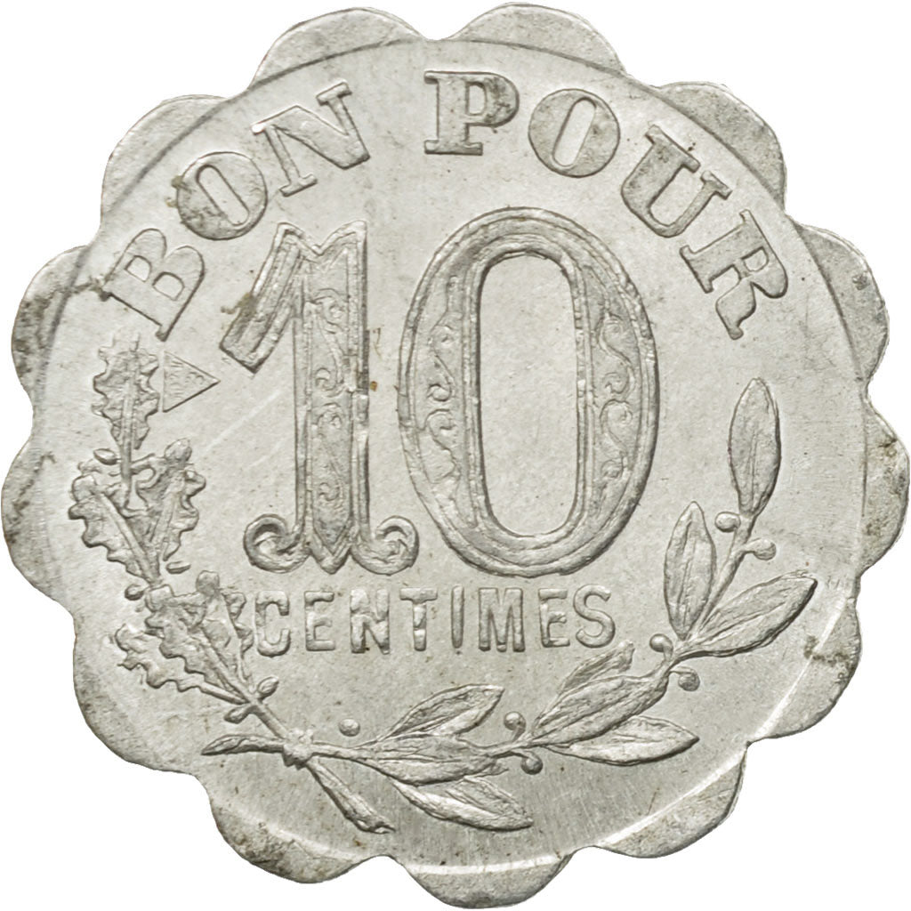 France, Jeton, Nécessité, 10 Centimes, Société du Grand Café Glacier
