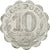Francia, Token, Nécessité, 10 Centimes, Société du Grand Café Glacier