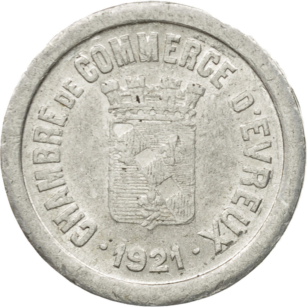 Francia, Token, Nécessité, 5 Centimes Chambre de Commerce d'Evreux, 1921, BB+