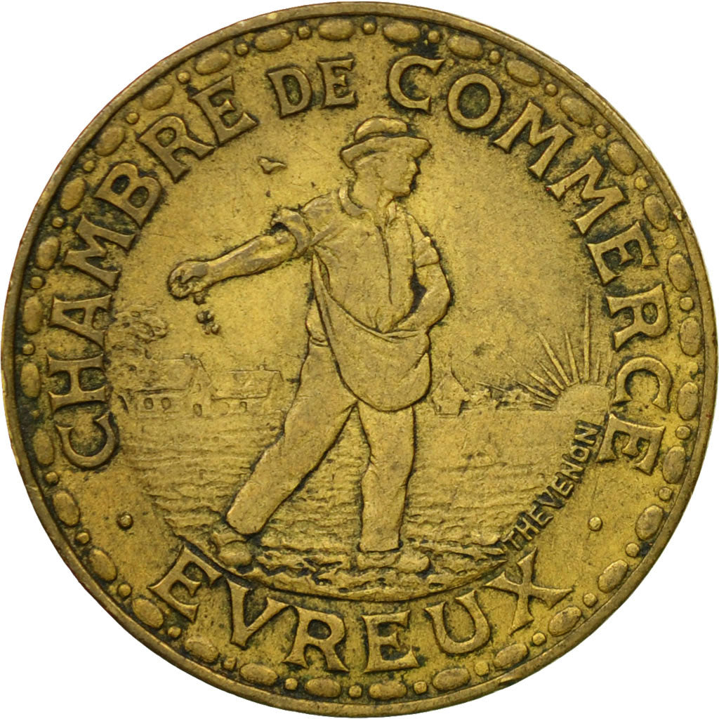 France, Token, Nécessité, 1 Franc Chambre de Commerce d'Evreux, 1922