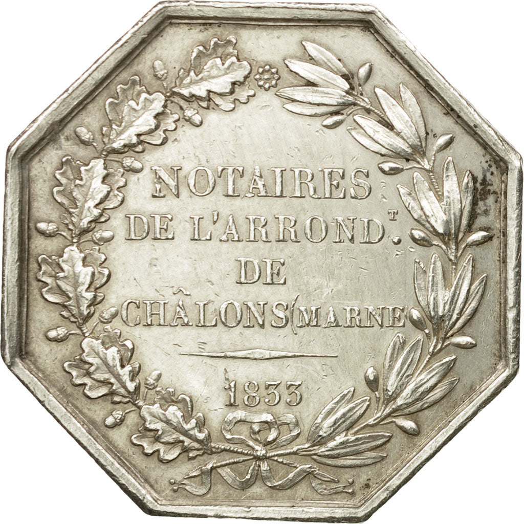 Frankreich, Token, Notaires de l'Arrondissement de Châlon (Marne), 1833