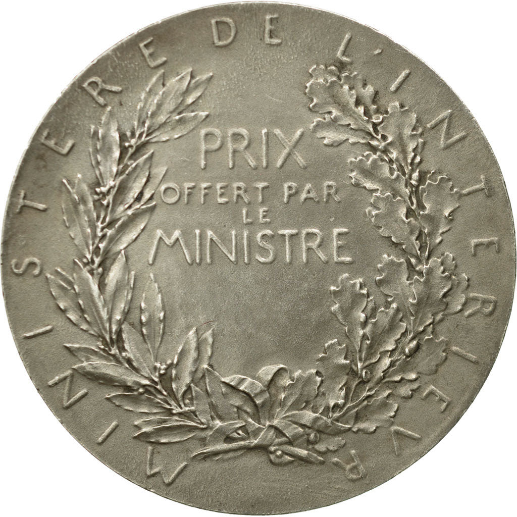 France, Medal, Prix Offert par le Ministre de l'Intérieur, Roty, AU(55-58)