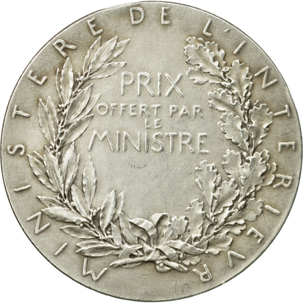 France, Medal, Prix Offert par le Ministre de l'Intérieur, Roty, AU(55-58)