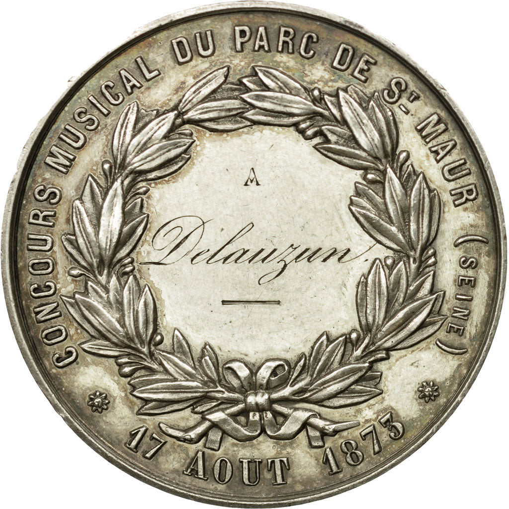 Francia, medaglia, Concours Musical du Parc de St Maur (Seine), 1873, Robineau