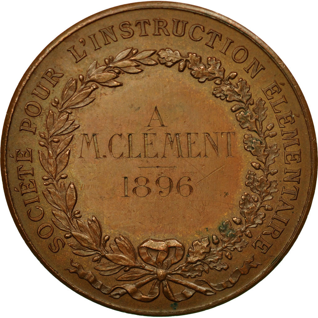 France, Medal, Société pour l'Instruction Elémentaire, 1896, Domard