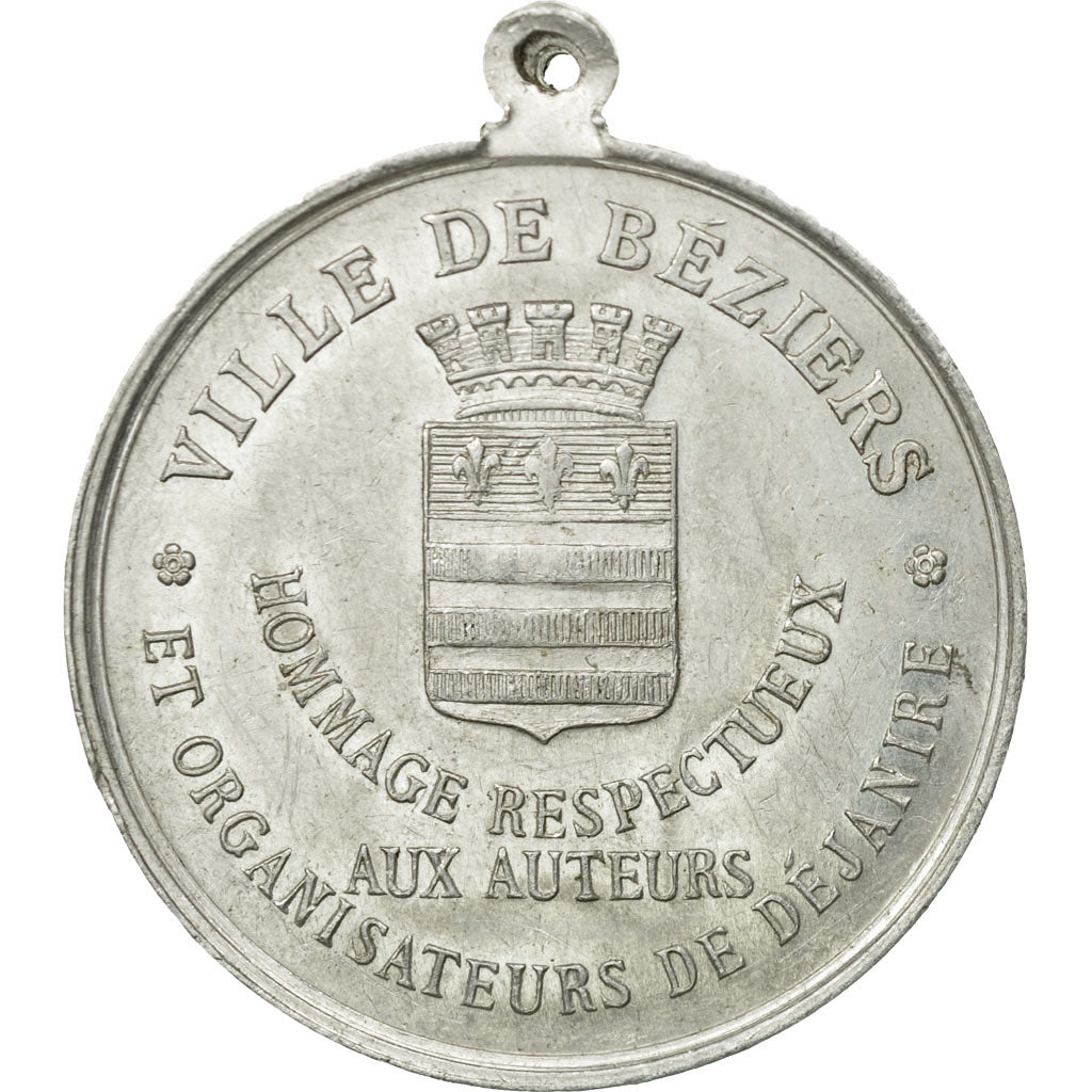 France, Medal, Fêtes de Déjanire, Ville de Béziers, AU(50-53), Aluminium