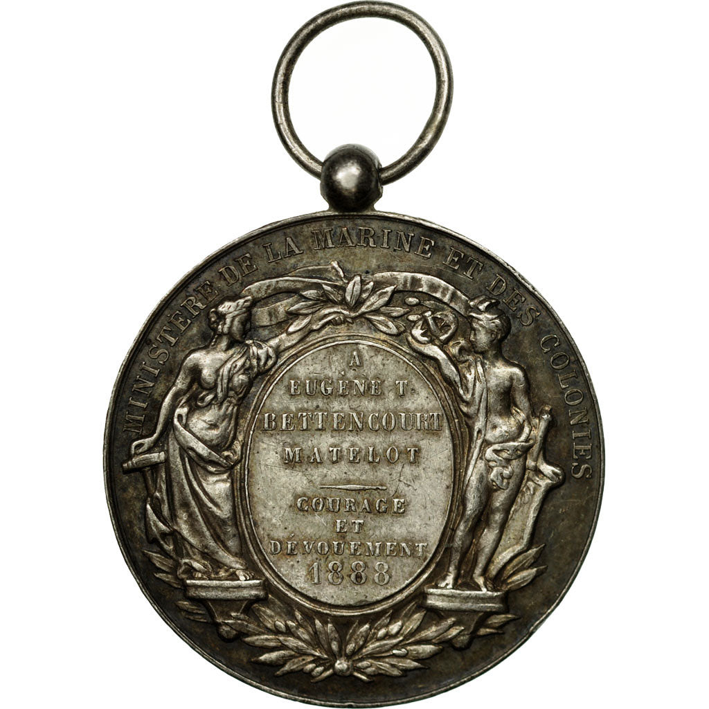 Frankrijk, Medaille, Courage et Dévouement, Ministère de la Marine, 1888
